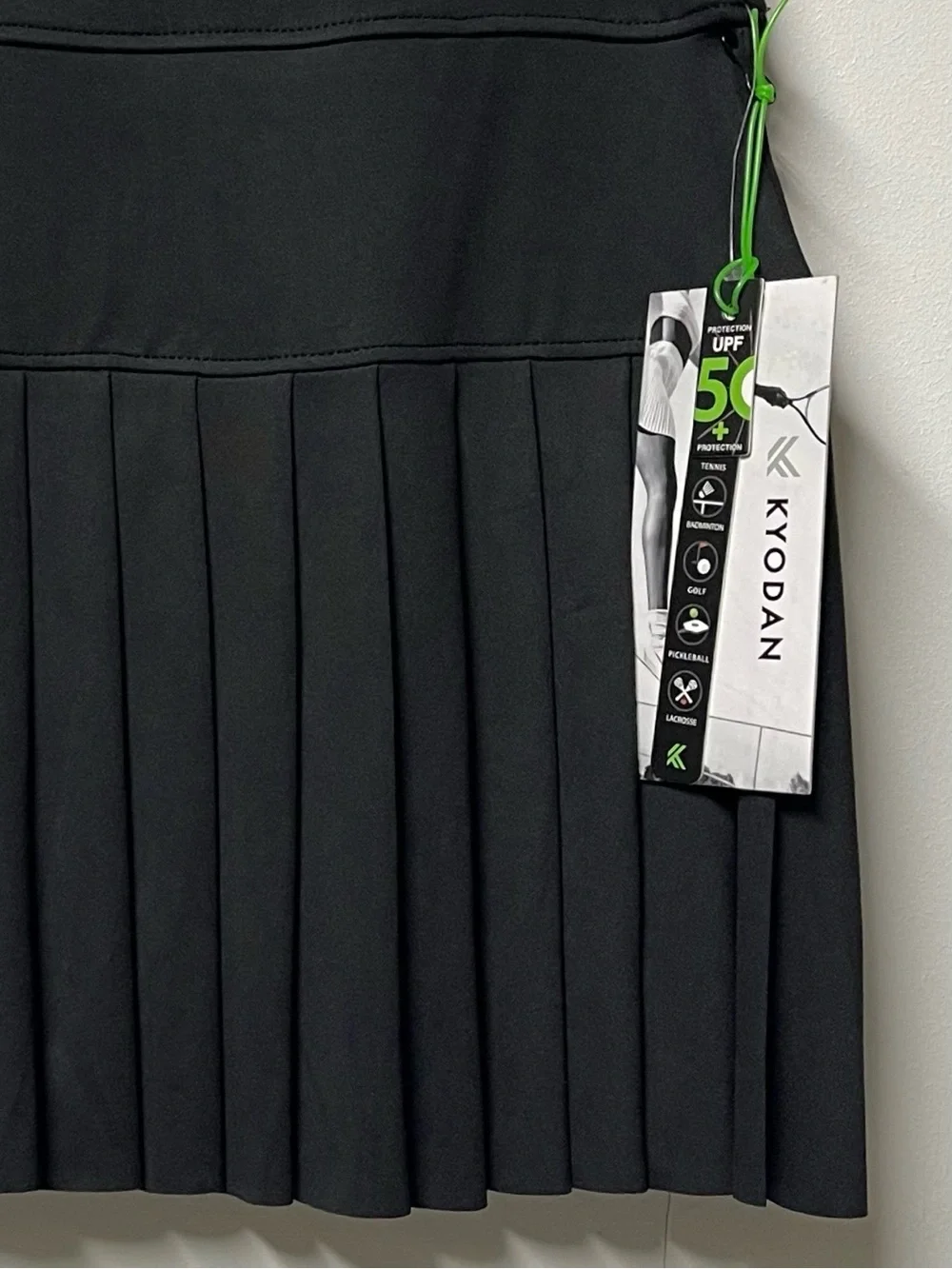 Kyodan Black Active Mini Pleated Tennis Skirt/Skort Golf Women’s Size M